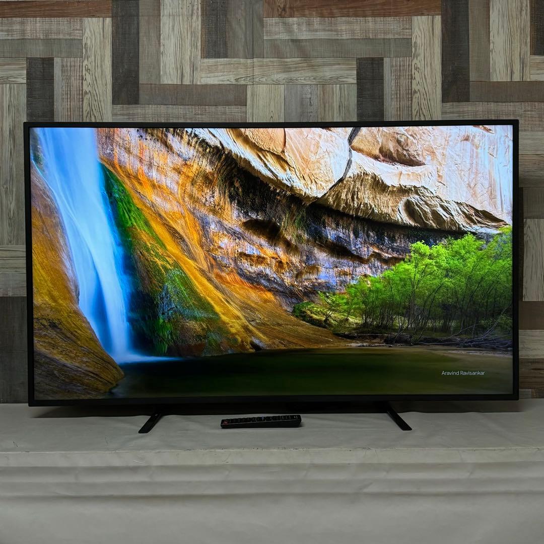 即日受渡❣️全国送料込SHARP55型4Kモニター、スピーカー搭載 リモコン