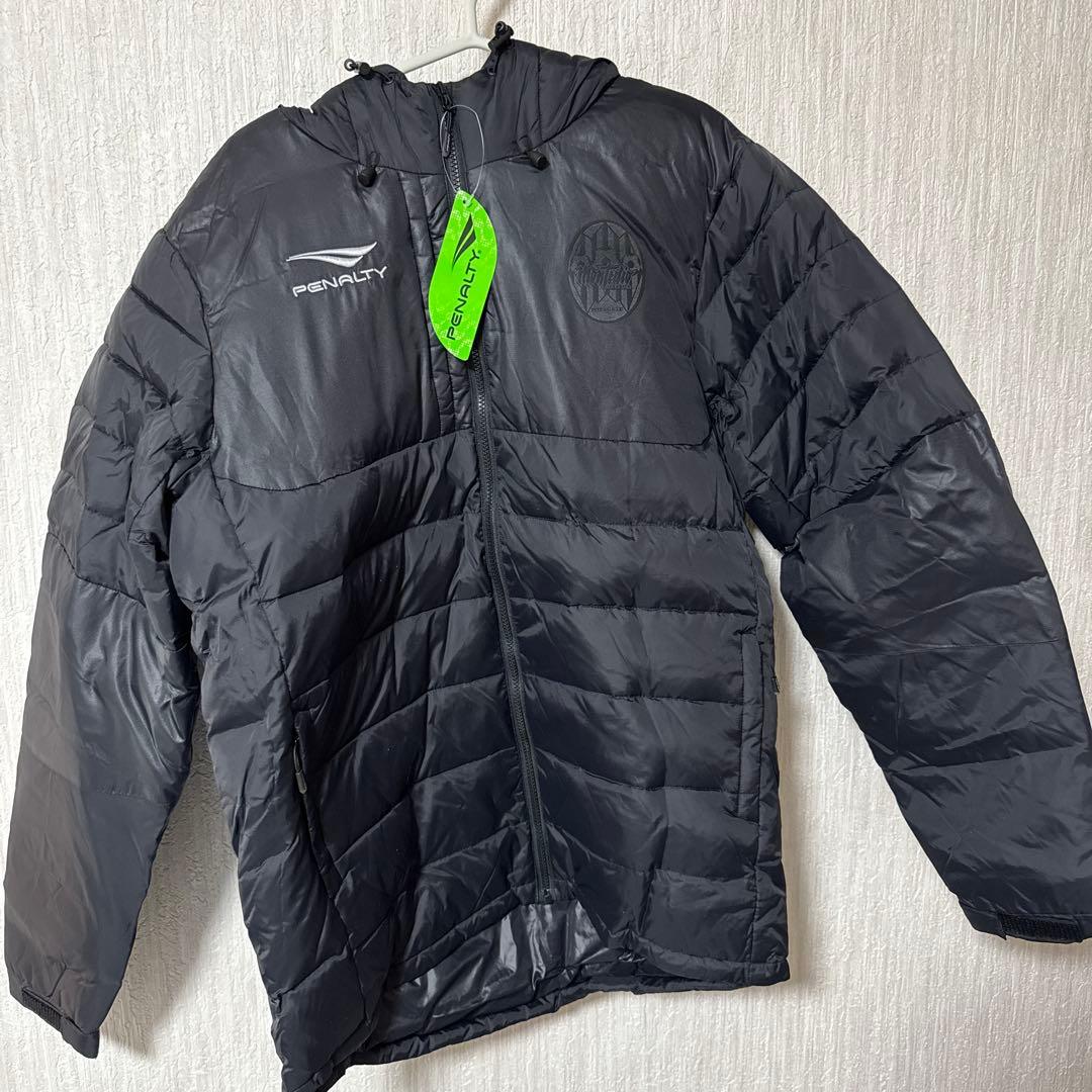 Penalty ベンチコートフード付きXO ブラック ダウン モンテディオ山形