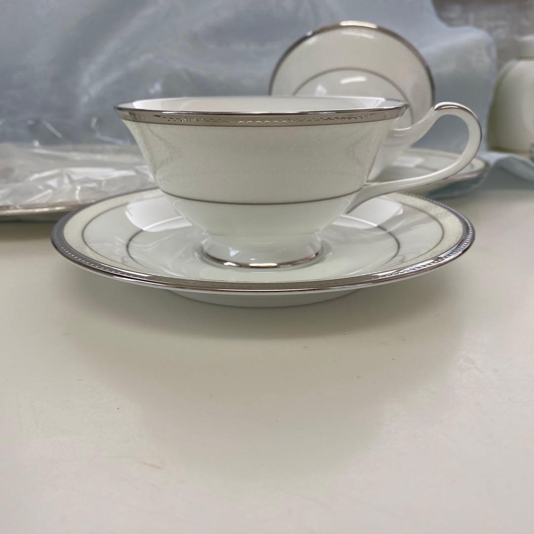 新品 ノリタケ シャンパンパールズ カップ&ソーサー 2客 ペア プレート