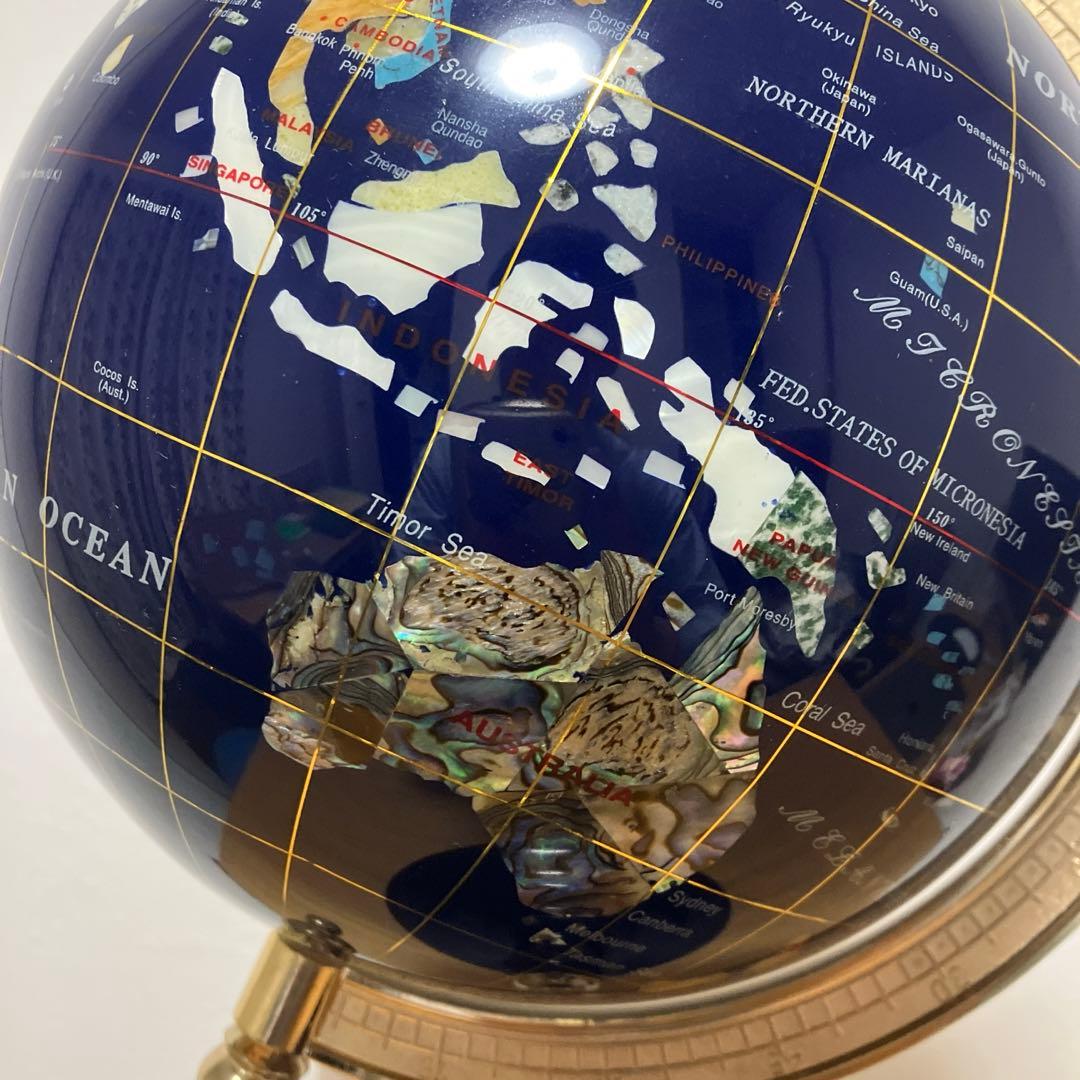ブ*フ様 工芸品 天然石地球儀 ラピスラズリ他 パワーストーン 開運 44