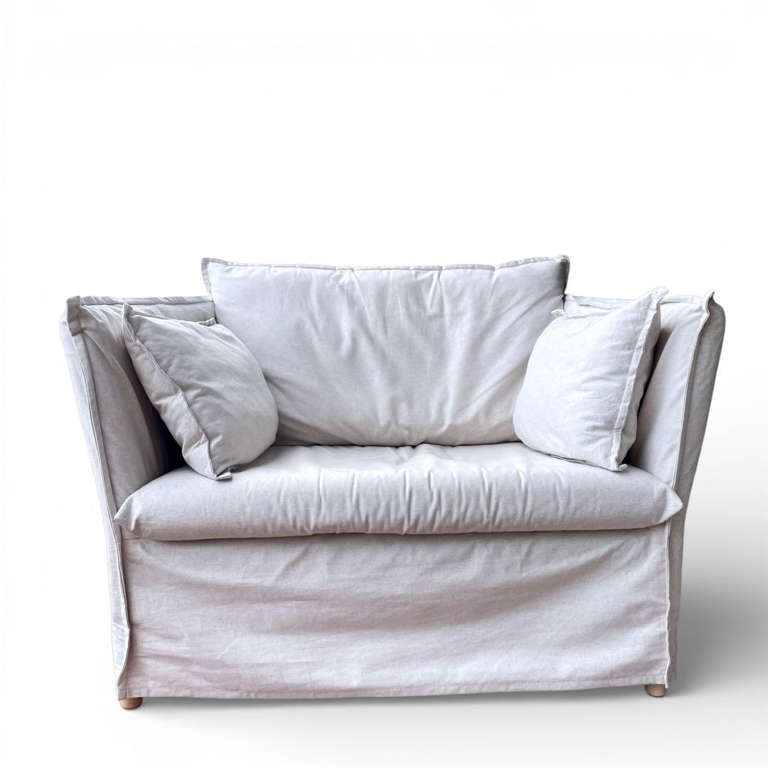 廃盤品】 ikea イケア バックセーレン 1.5人掛 ナチュラル ホワイト