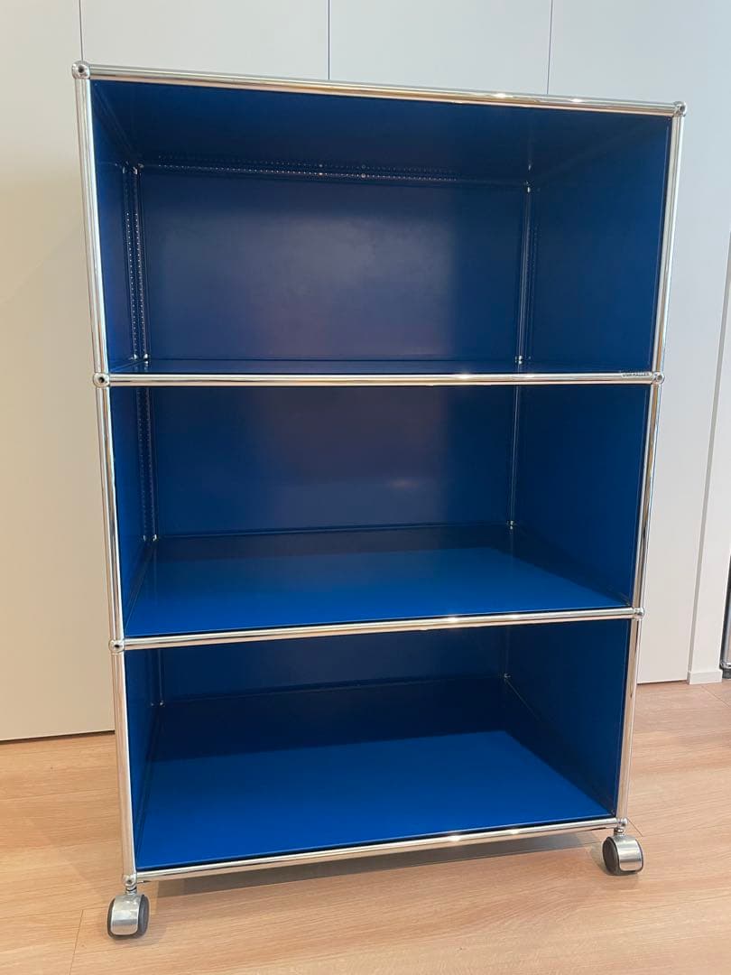 USMハラー　オープンシェルフ　1列3段　ブルー　キャスター付 2026年最新】USMハラー 3段の人気アイテム - メルカリ