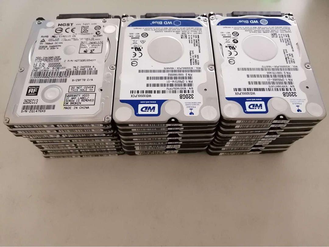 メーカー不問HDD 2.5インチ　320GB 合計　35点セット ecopcland_25hdd320gb95mm