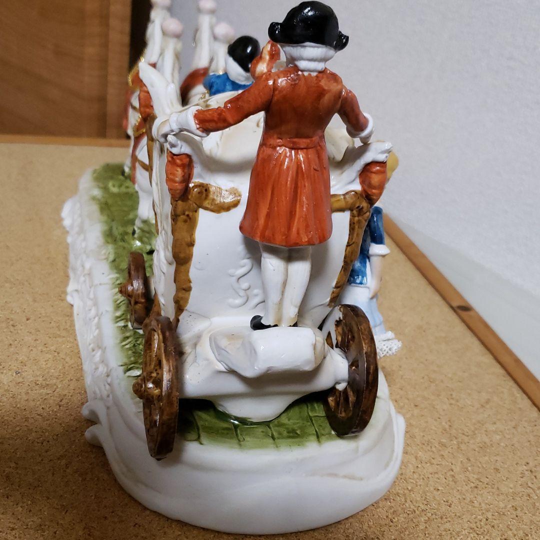 陶器 馬車 置物 アンティーク 貴婦人 馬車と貴婦人 - メルカリ