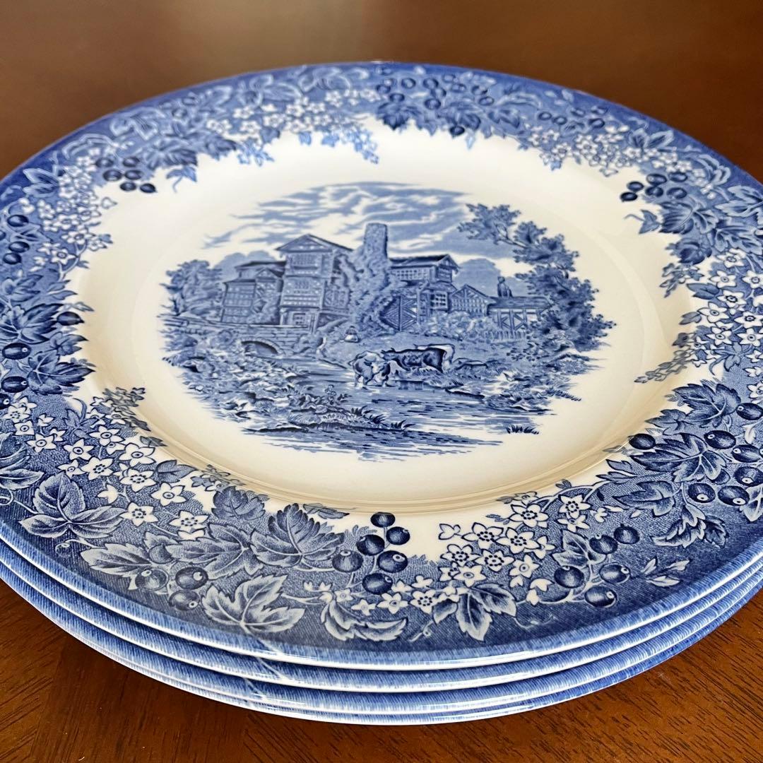 美品】英国製 ウェッジウッド☆ロマンチックイングランド☆ディナー皿