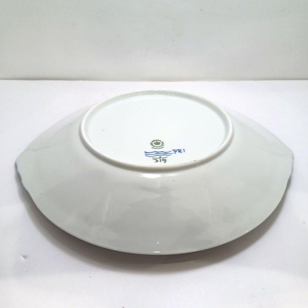 Y3223-1 ロイヤルコペンハーゲン ブルーフルーテッド 大皿 耳付 QQQ