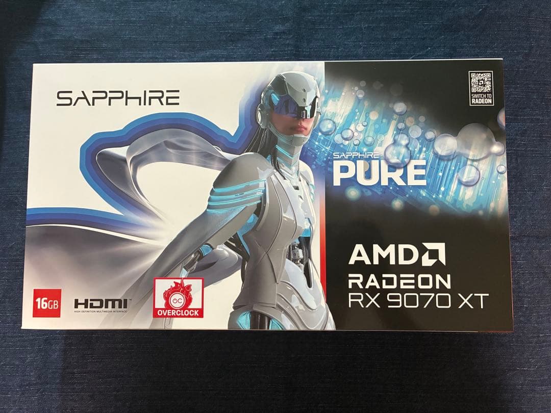 グラフィックボード・グラボ・ビデオカード SAPPHIRE PURE Radeon RX 9070 XT RX9070XT SAPPHIRE SAPPHIRE PURE Radeon RX 9070 XT GAMING OC 16GB GDDR6
