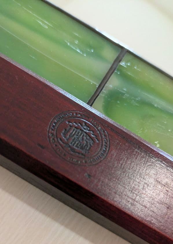 ウォールミラー アメリカ製 ステンドグラス装飾