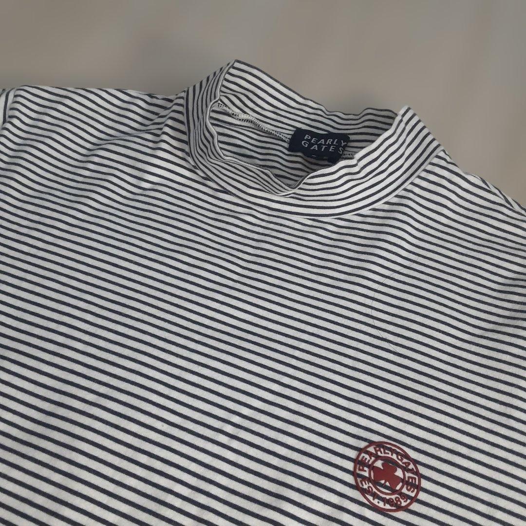 PEARLY GATES メンズ モックネックシャツ ボーダー サイズ6(LL) - メルカリ