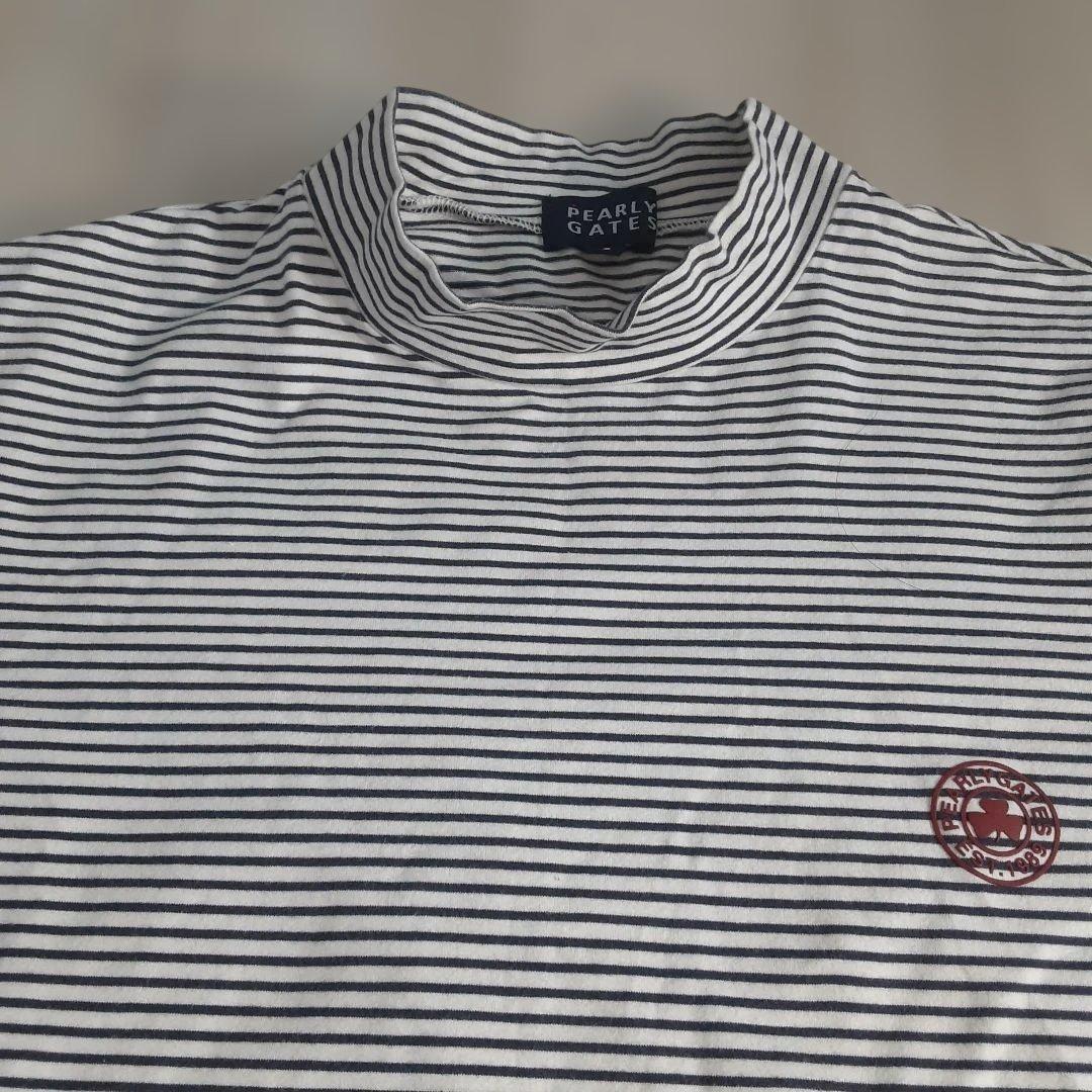 PEARLY GATES メンズ モックネックシャツ ボーダー サイズ6(LL) - メルカリ