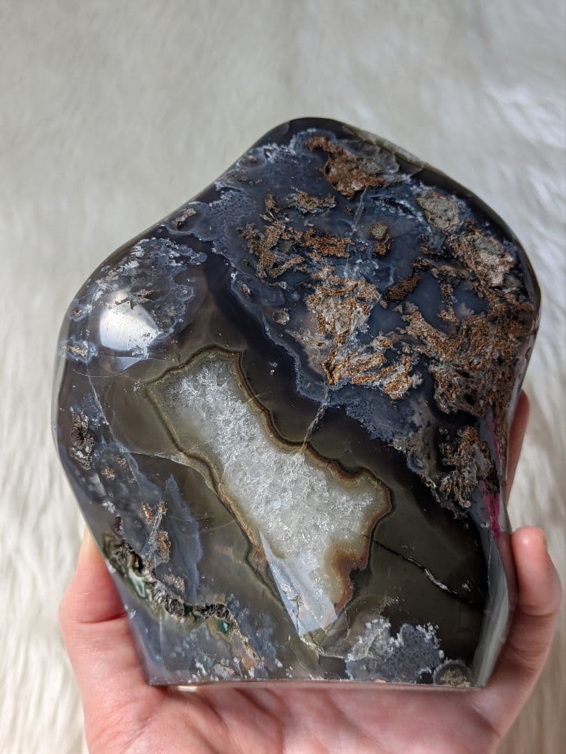 今週削除 ♡グリーンアメジスト お花 瑪瑙 ドーム♡ - メルカリ