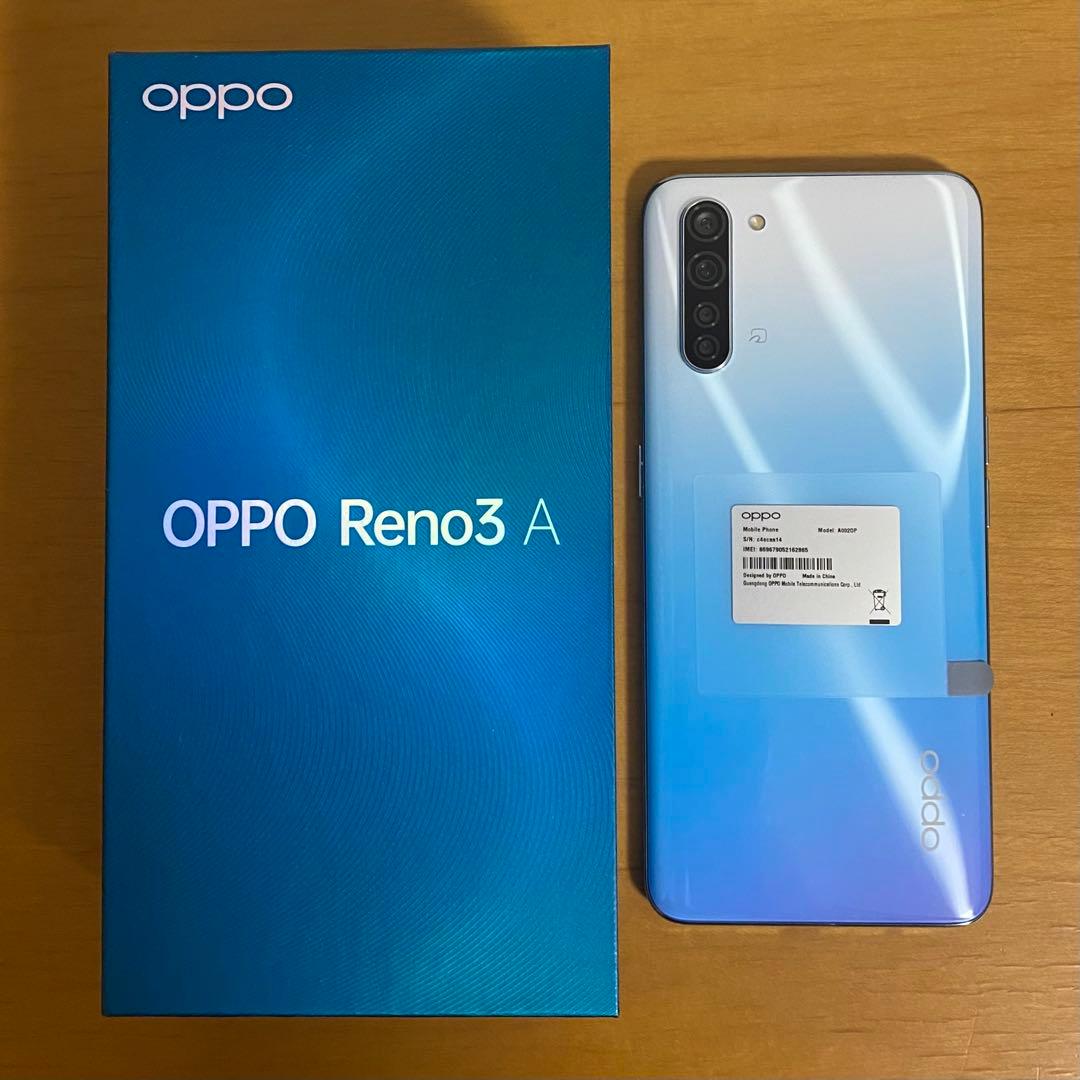 OPPO Reno3 A ホワイト A0020P 箱 付属品付き - メルカリ