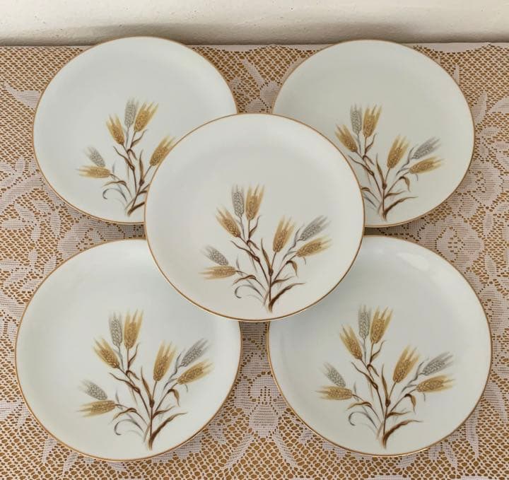 セーブルババリア窯モノグラムのプレート5枚セットアンティーク