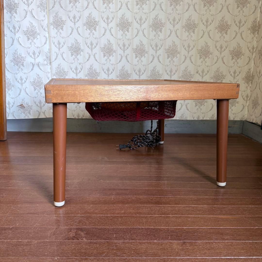 当時物 昭和 レトロ HITACHI 赤外線 こたつ 木製 座卓 ブラウン - メルカリ