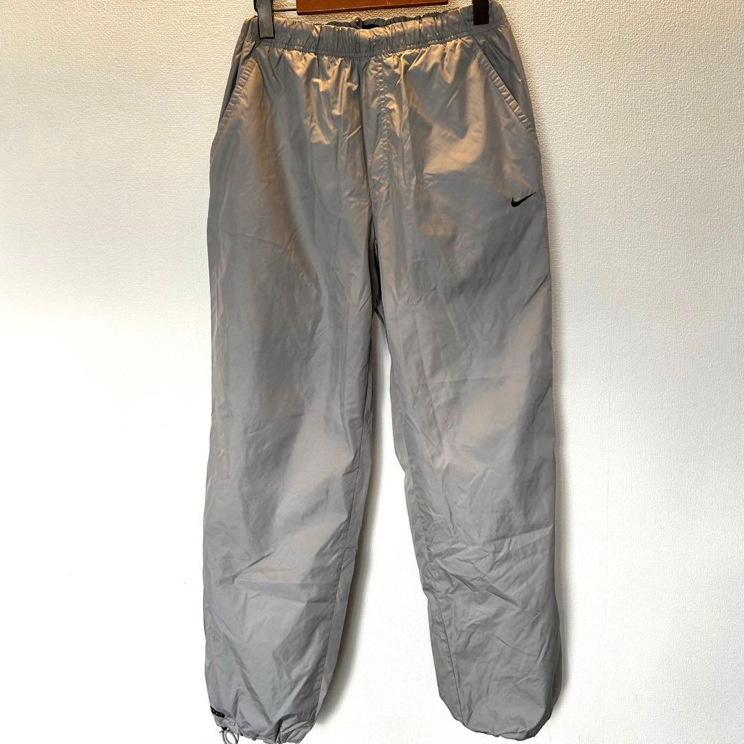 90s nike ナイキ 銀タグ ナイロンパンツ シルバー テック系 y2k - メルカリ