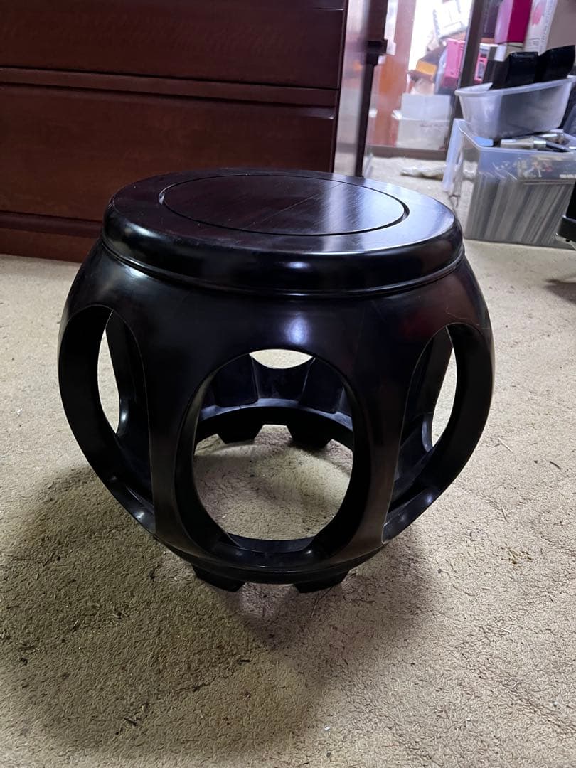 唐木　花台　丸椅子　飾り台　中国美術　アンティーク 楽天市場】花台 飾り台 木製 シノワズリ ディスプレイスタンド 丸型