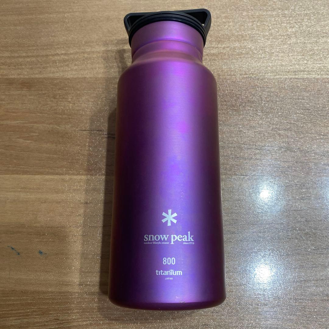 snow peak チタン水筒 800ml 紫 - メルカリ