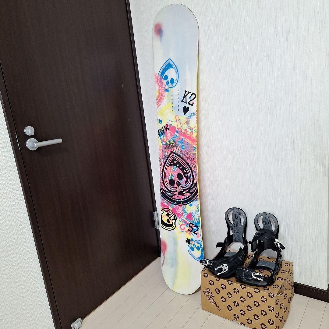 スノーボードセット K2ワールドワイドウエポン152 エランゼノンS-M