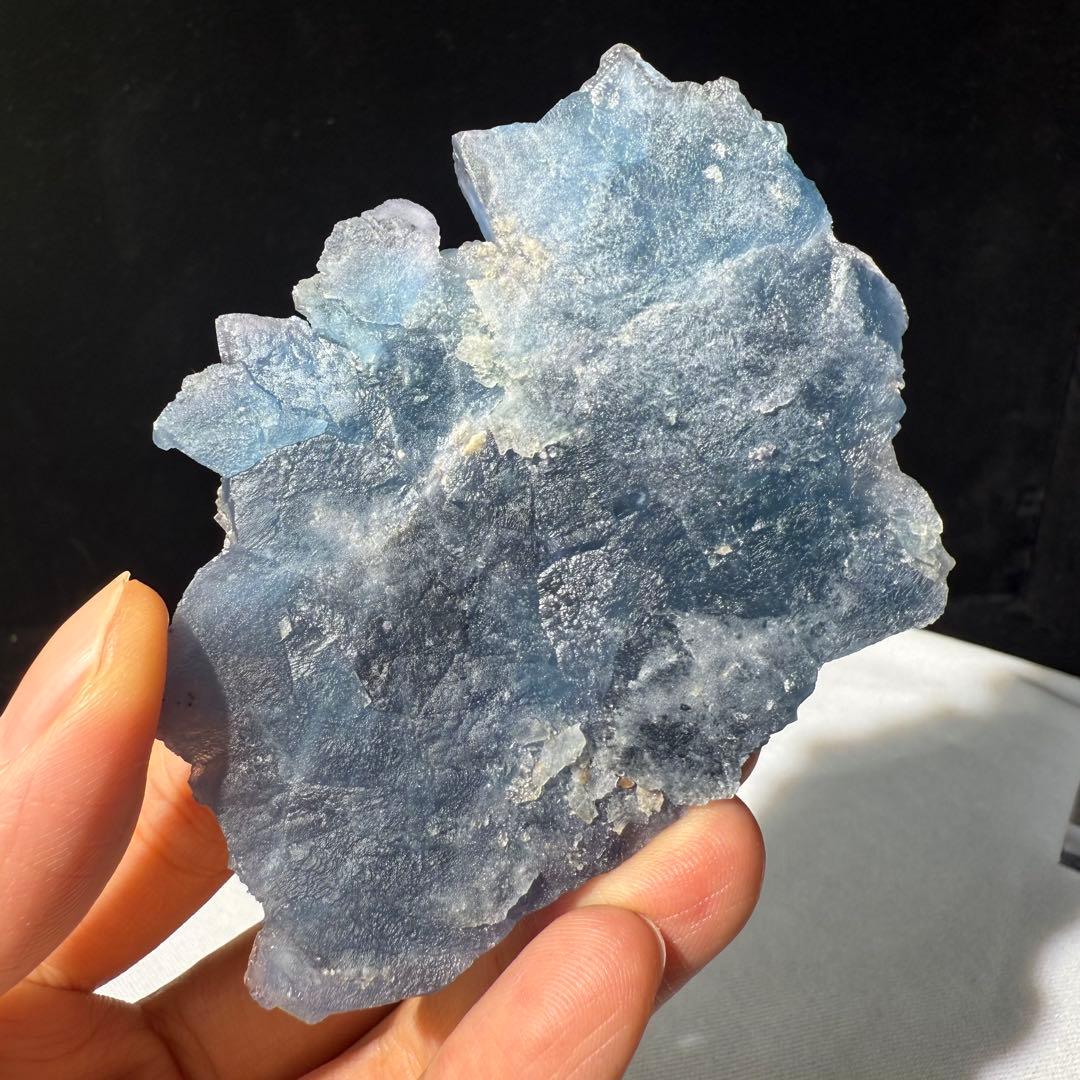 天然石ブルーフローライトの原石 置物 鉱物NO.072003 - メルカリ