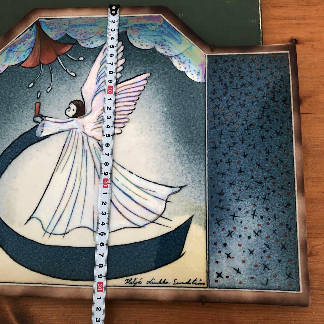 ARABIA アラビア ヘルヤ 陶板 大 天使 陶板画 Laatta タイル絵