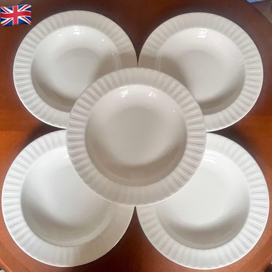 レア美品】英国製 ウェッジウッド☆ナイト＆デイ☆大きな深皿 5