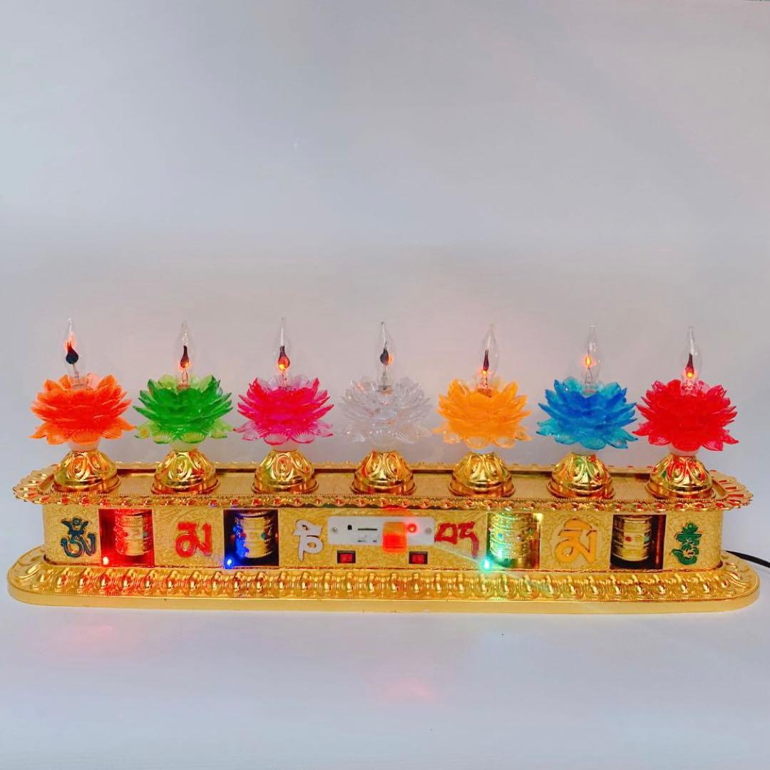 マニ車マシーン蓮 チベット密教 ロングタイプ - メルカリ