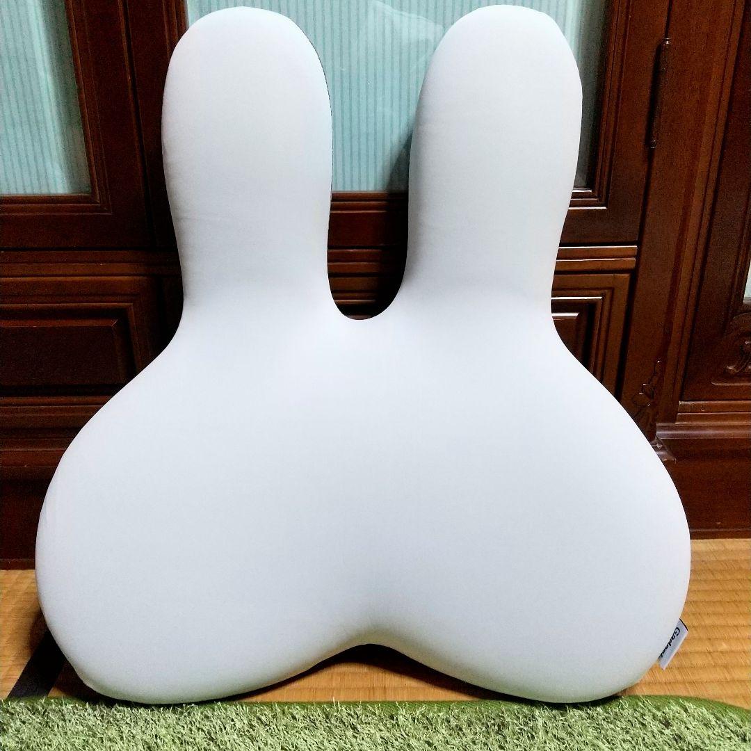 うさ耳 椅子用クッション 腰当て＆背当て 低反発 ランバーサポート