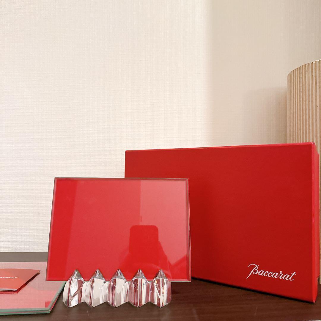 未使用級 バカラ Baccarat ベガ フォトフレーム 写真立て 置物 箱つき