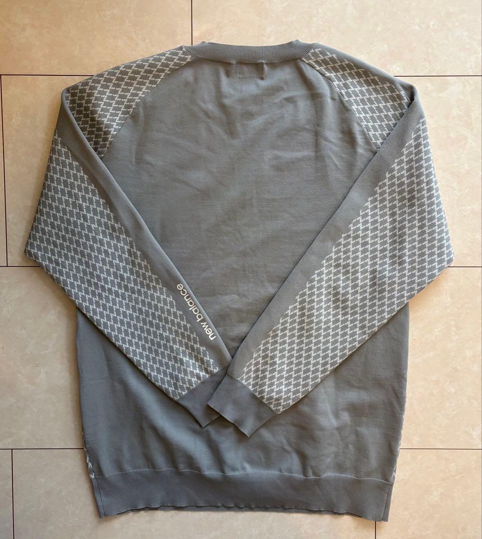 New Balance golfグレー ダイヤモンドパターン セーター - メルカリ