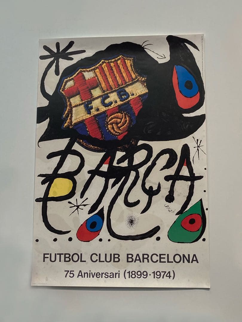 FC Barcelona 75 Aniversari ポスター★ジョアン・ミロ Amazon.co.jp: FCバルセロナ 75周年 ポスター ジョアン・ミロ