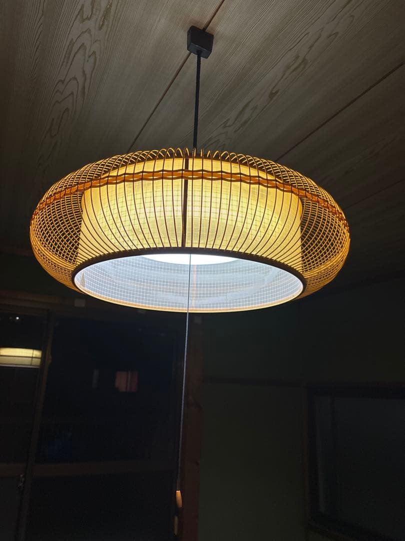 昭和レトロ 和風ペンダントライト 1灯 竹×ガラス調 引き紐 古民家 旅館照明 楽天市場】AAAZM ペンダントライト おしゃれ 和風 LED対応 筒形 竹製