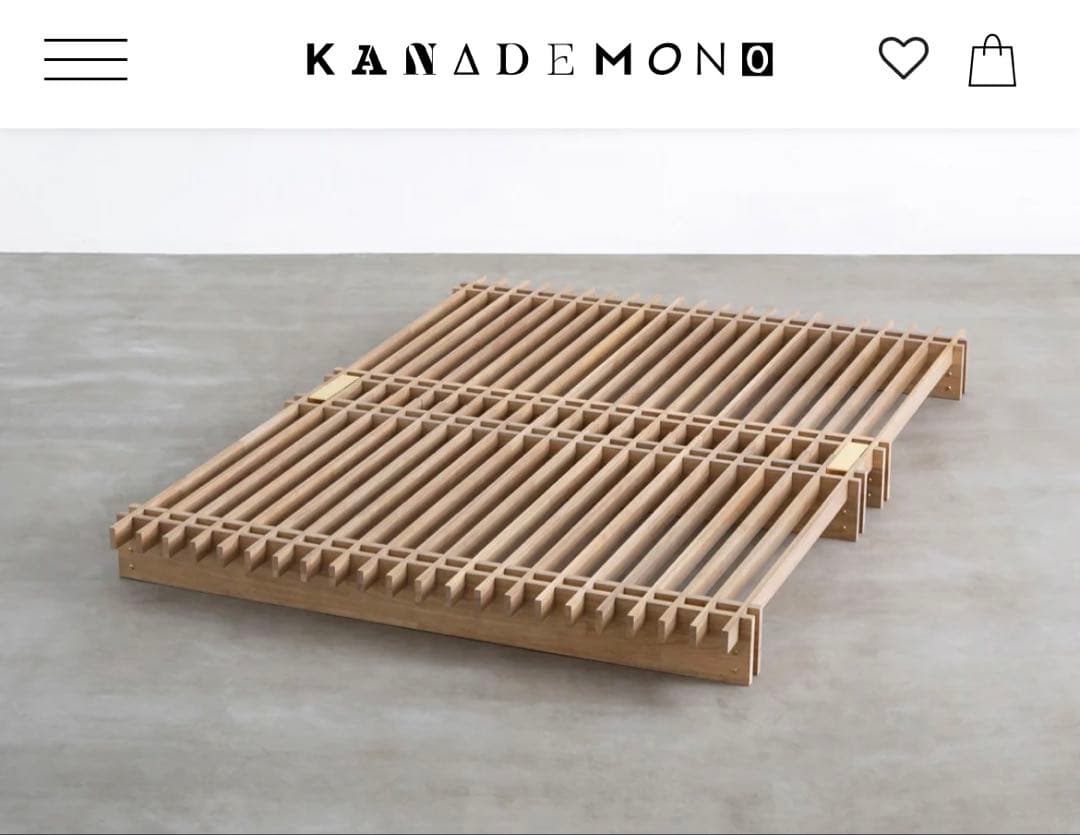 【KANADEMONO】Kota Sunoko Bed 木製 すのこベッド KOTA SUNOKO BED – KANADEMONO