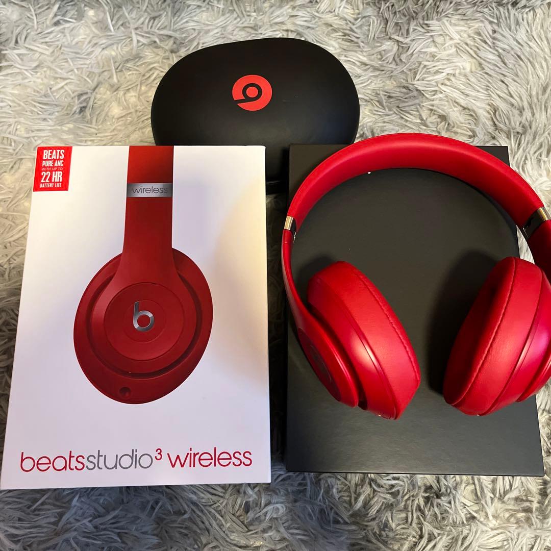 Beats Studio3 ワイヤレスヘッドホン レッド Amazon.com: Beats Studio3 Wireless Noise Cancelling On-Ear