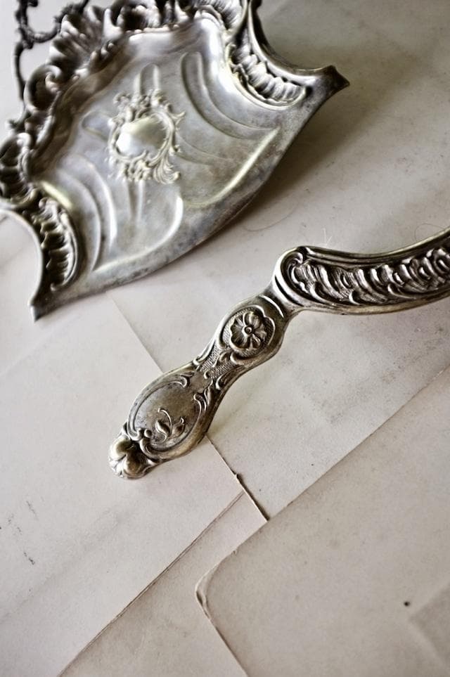 sold france 貝と薔薇とロカイユとロココ的ダストパン＆ブラシセット