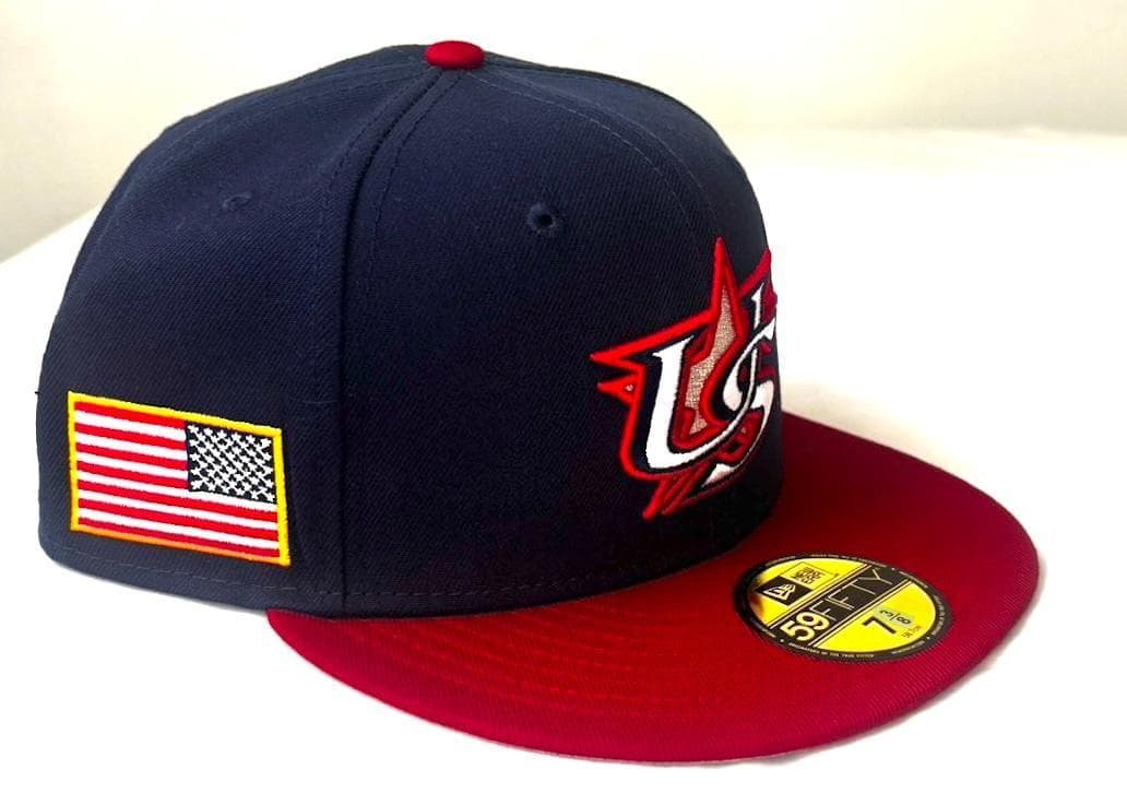 WBC 2026 アメリカ代表 公式キャップ ネイビー/レッド 7 3/8 - メルカリ