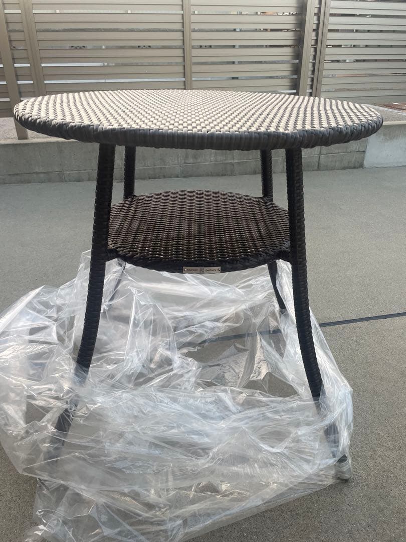 RAUCORD 人工ラタン円形テーブル RAUCORD 人工ラタン円形テーブル ラタン テーブル ガラス 天板 ロー