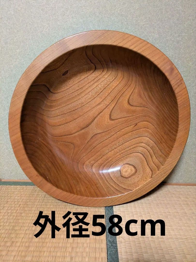 【使用わずか】蕎麦打ち用★木製こね鉢★外径58cm★一尺九寸★重さ約10kg 楽天市場】【一点物】こね鉢 42cm 外面拭き漆塗り 日本製 国産 木製