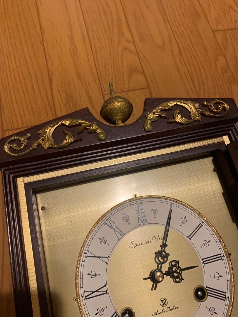 中古Aichi Tokei spanish vela振り子時計 ゼンマイ式柱時計 - メルカリ
