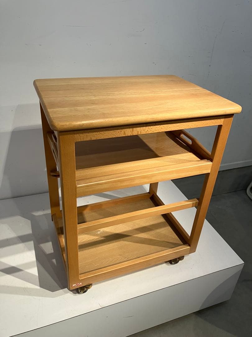 曙工芸、オールド、キッチンワゴン、レトロ、和モダン、キツツキ、アケボノ、 木製キッチンワゴン/ダイニングワゴン -曙工芸 - 家具の通販 eインテリア