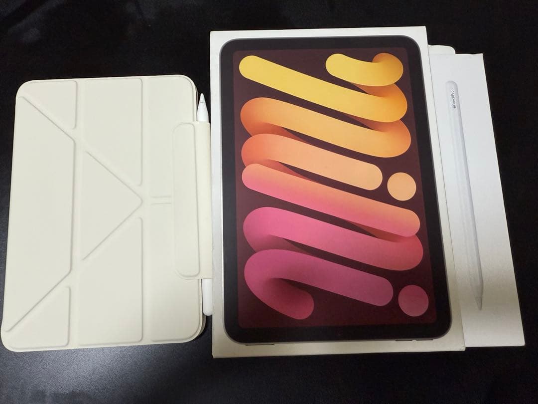 iPadmini (A17Pro) スターライト本体ApplePencilPro SIMフリー】iPad mini (A17 Pro) 8.3型 Wi-Fi + Cellularモデル