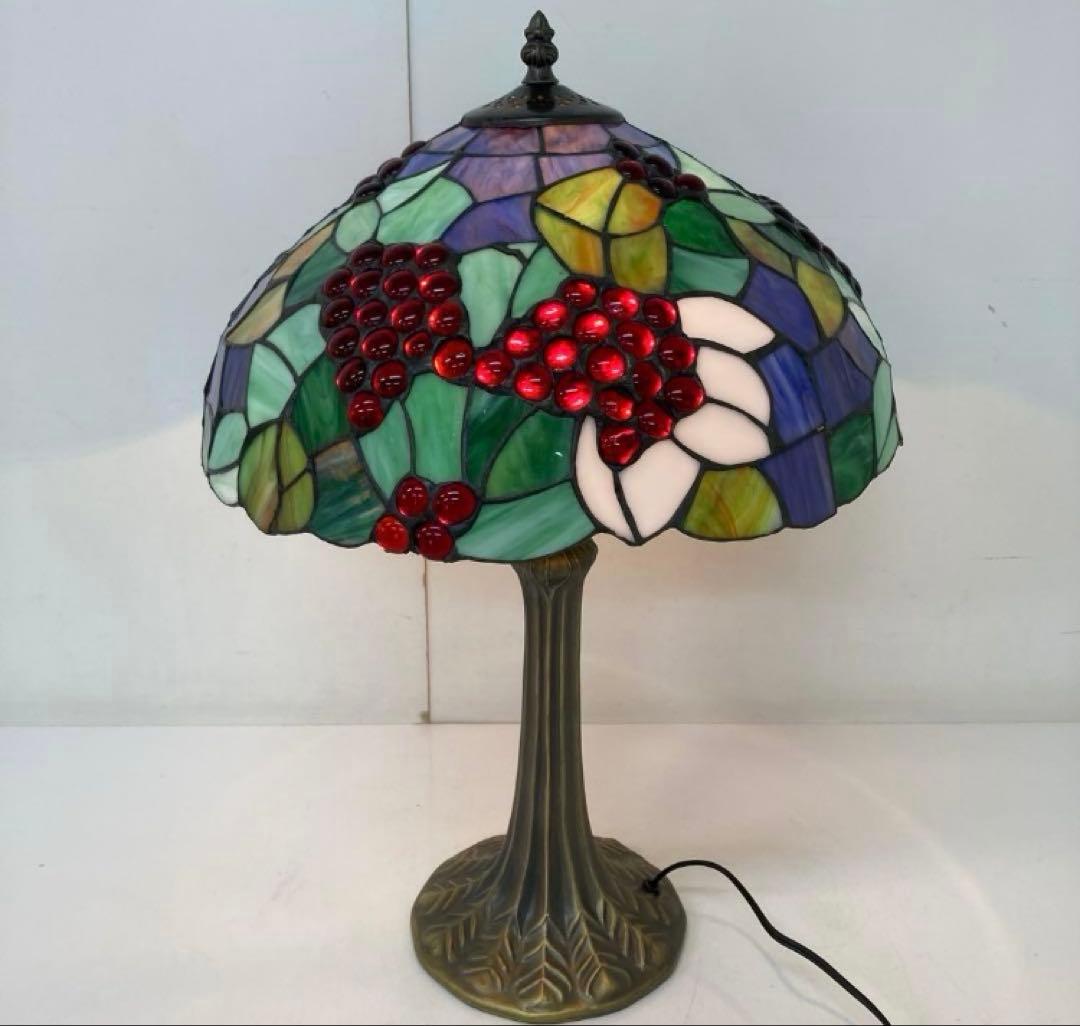 3616-P ステンドグラスランプ　葡萄文ランプ　ぶどう アンティーク 楽天市場】ステンドグラス ランプ 葡萄柄 ブドウ 限定品 シリアル