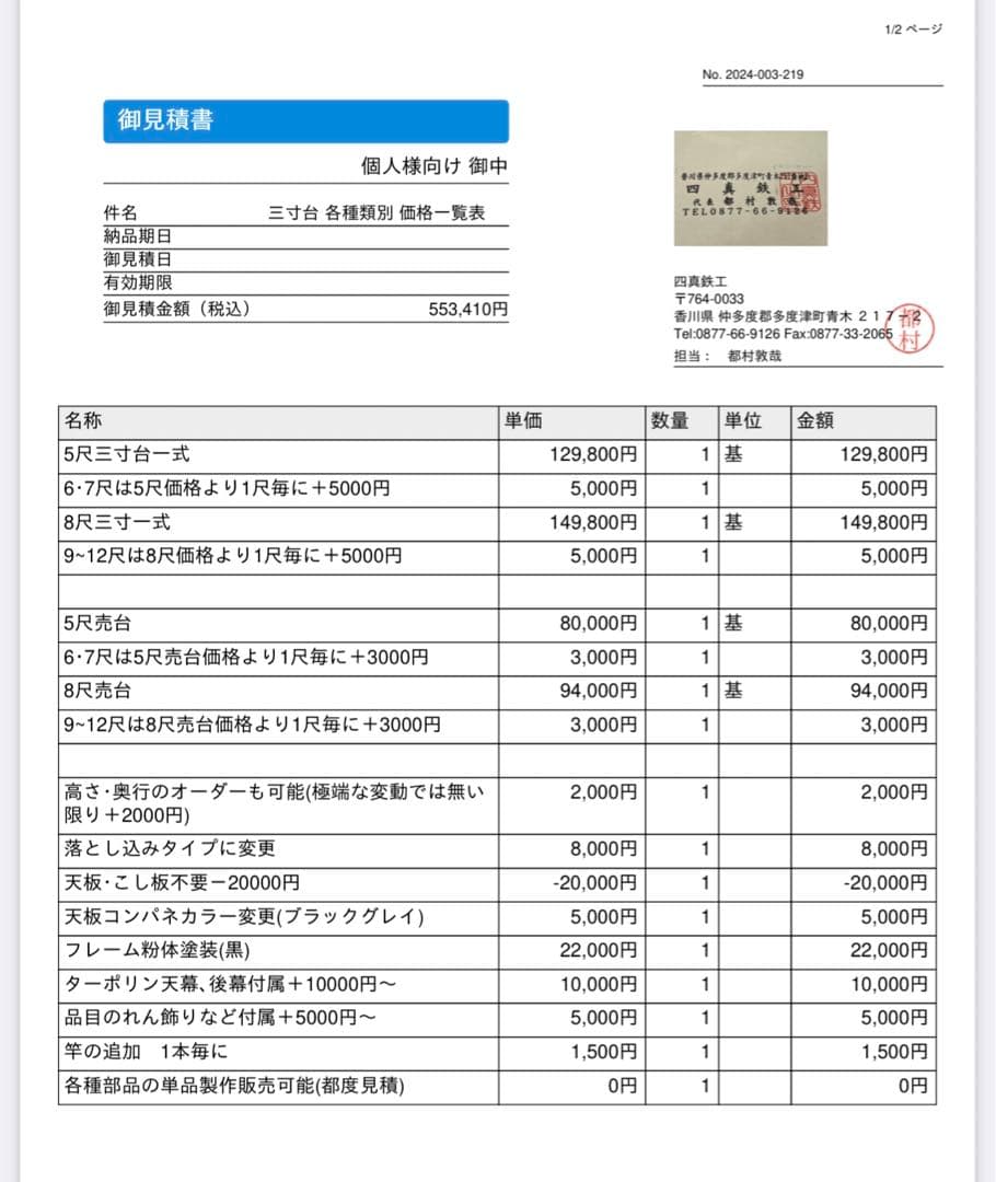 激売れ三寸！オプション多数！［四真屋台］三寸屋台☆テキ屋☆露店☆お祭り！