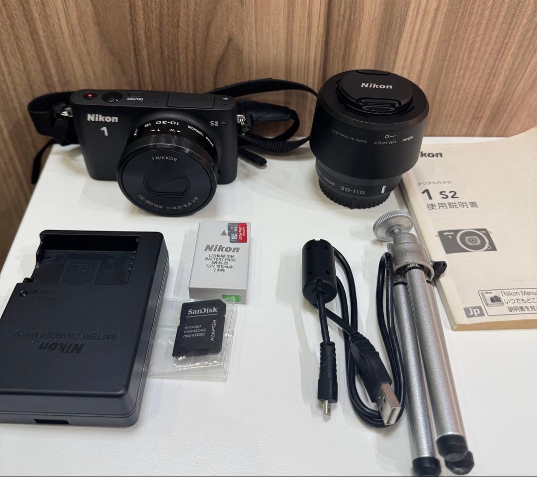 【美品】ニコン　Nikon1 S2　レンズ・新品純正ケース付　1382枚 2026年最新】Nikon ミラーレス一眼 Nikon1 S2の人気アイテム - メルカリ