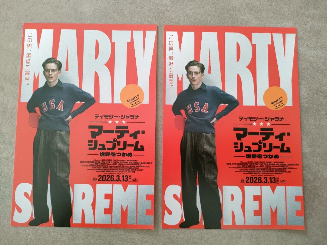 ティモシー・シャラメ☆マーティ・シュプリーム 世界をつかめポスト