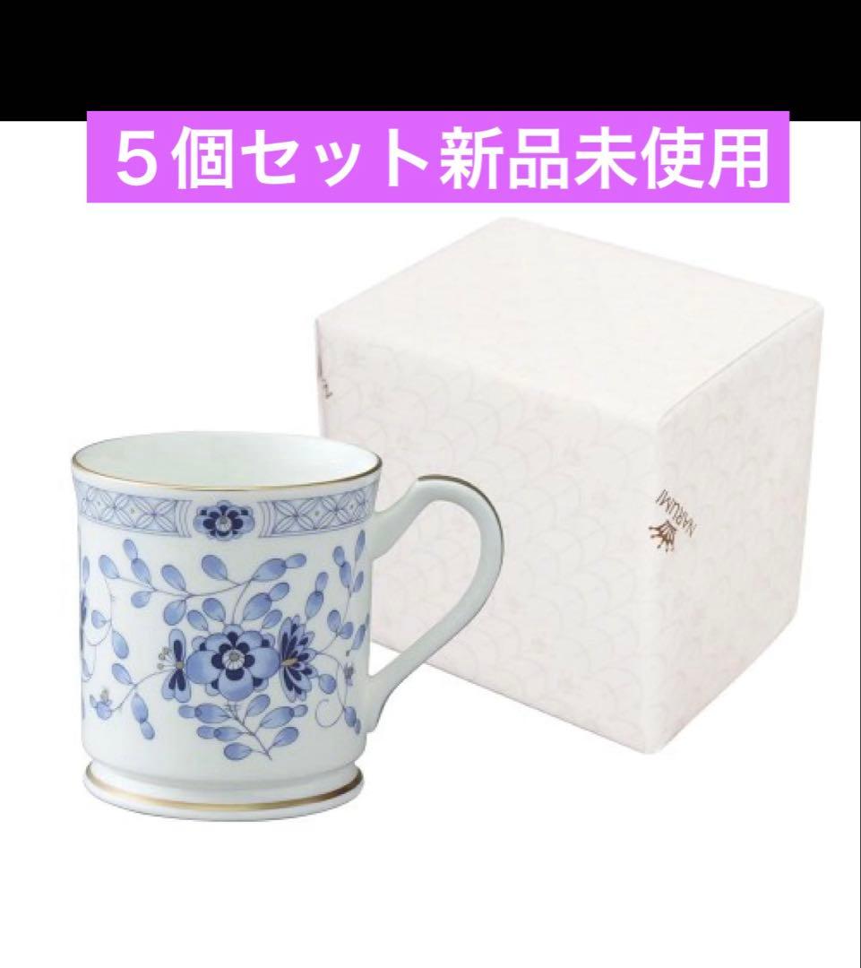 ナルミ ミラノ マグカップ 330cc 梅柄 日本製 箱付　５個セット Amazon｜NARUMI(ナルミ) マグカップ ミラノ 330cc ブルー 梅の花 更紗