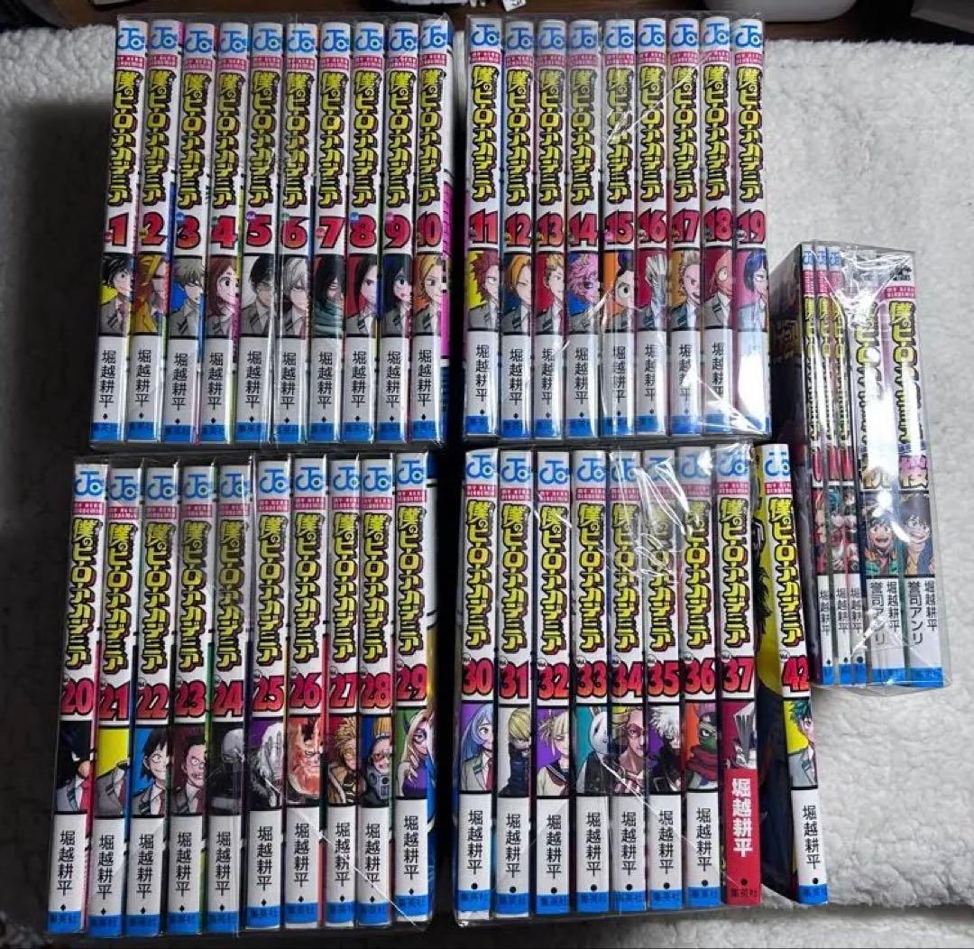 僕のヒーローアカデミア 1~37巻+42巻 映画特典3冊 小説2冊 - メルカリ