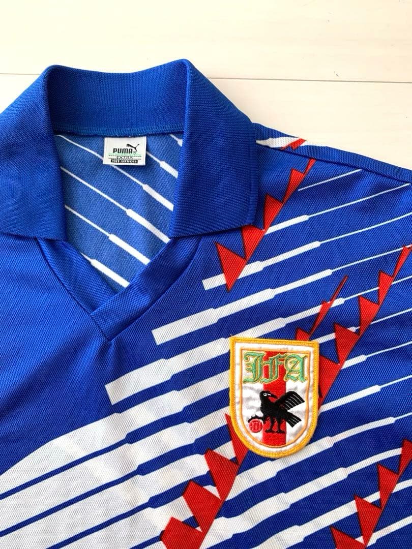 最終価格】サッカー日本代表ユニフォーム/93年/H ドーハモデル - メルカリ