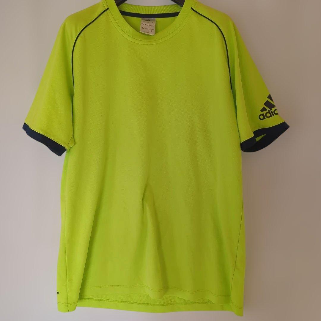 Oサイズ（XL)⭐adidas（アディダス） 蛍光イエロー サッカーシャツ