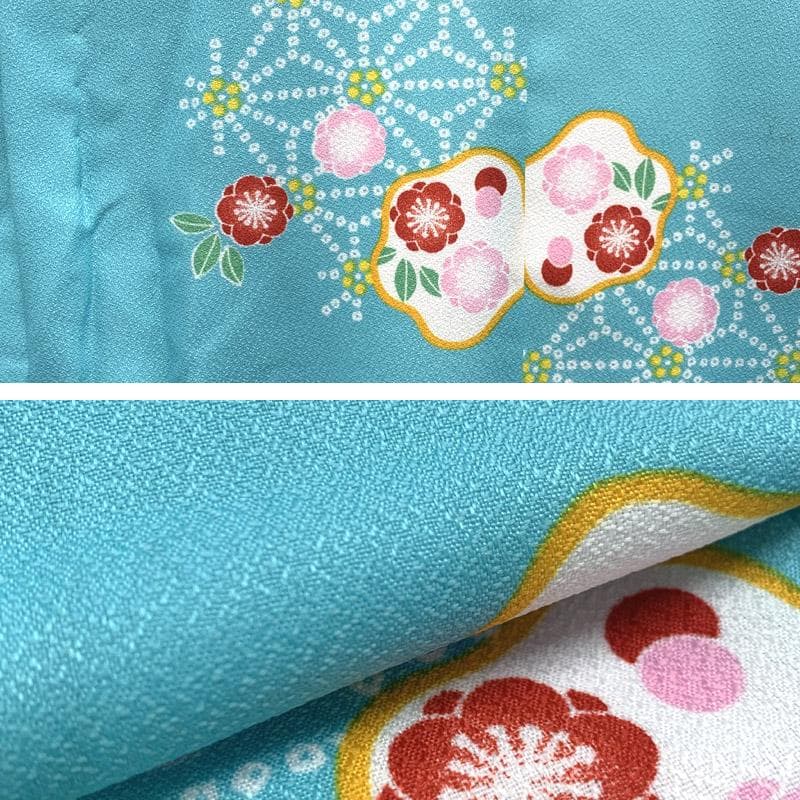 602ag3□節句 卒園式 七歳 八歳 着物&袋帯&羽織 アンサンブル□良好