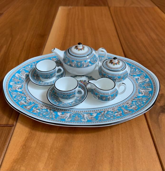 新品 ウェッジウッド フロレンティーン ターコイズ ミニチュア ティー